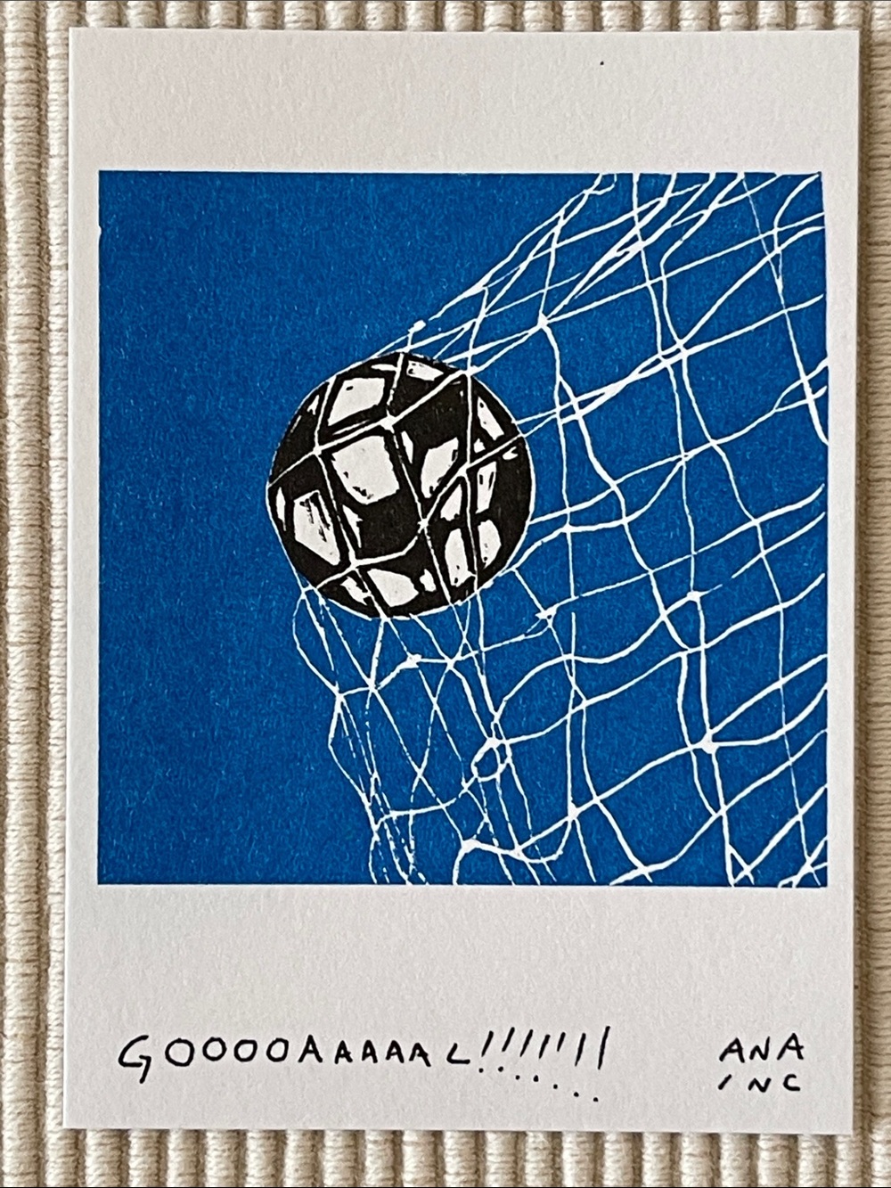 Limited edition Anastasia Inciardi Soccer GOAL Mini Print